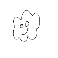 cloud with face drawing by unclebullly in Artbitrator