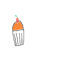 cupcake with cherry drawing by unclebullly in Artbitrator