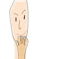 hand on chin drawing by unclebullly in Artbitrator