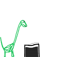 dinosaur in modern office drawing by unclebullly in Artbitrator