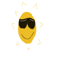 sun wearing sunglasses drawing by unclebullly in Artbitrator