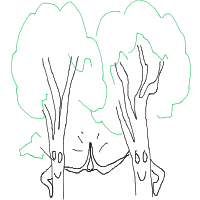 tree giving high five drawing by unclebullly in Artbitrator