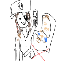 pirate finding treasure drawing by testtestetst in Artbitrator