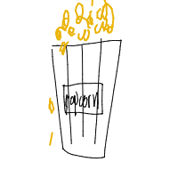 popcorn overflowing drawing by ducky in Artbitrator