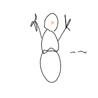 waving snowman drawing by hhhh in Artbitrator