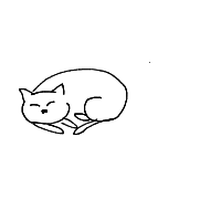 sleeping cat drawing by iisk in Artbitrator