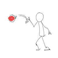 throwing water balloon drawing by dfellow69 in Artbitrator