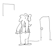 elephant in room drawing by dfellow69 in Artbitrator