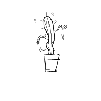 dancing cactus drawing by dfellow69 in Artbitrator