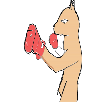 kangaroo boxing drawing by 404_3rr0r in Artbitrator