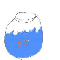 fish in bowl drawing by barbusse in Artbitrator