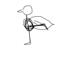 flamingo standing on one leg drawing by nishtha in Artbitrator