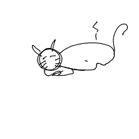 sleeping cat drawing by yumi in Artbitrator