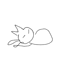 sleeping cat drawing by sahra in Artbitrator