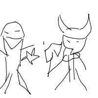 ninja vs viking drawing by d11111n0 in Artbitrator