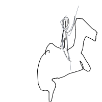 knight riding a horse drawing by hajra in Artbitrator