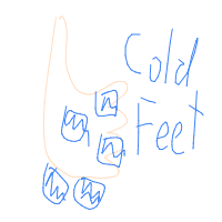 cold feet drawing by yegzosa in Artbitrator