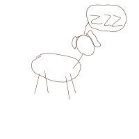 sleepy dog drawing by yegzosa in Artbitrator