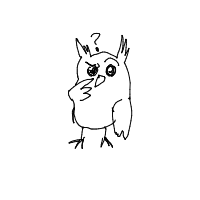 confused owl drawing by daisymerollin in Artbitrator