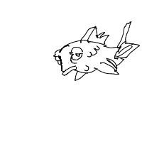 grumpy fish drawing by daisymerollin in Artbitrator