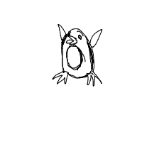 excited penguin drawing by daisymerollin in Artbitrator