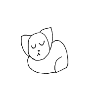 sleeping cat drawing by dragonlover9310_13683 in Artbitrator