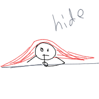 hiding under blanket drawing by theredrain in Artbitrator