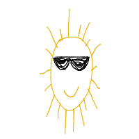 sun wearing sunglasses drawing by sam_m in Artbitrator