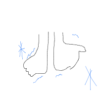 cold feet drawing by sam_m in Artbitrator