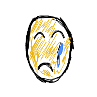 sad face drawing by moosey-01 in Artbitrator