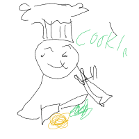 chef cooking drawing by fraser in Artbitrator