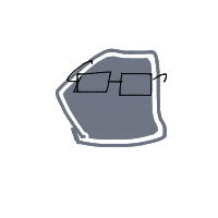 rock with sunglasses drawing by pablovincigogh in Artbitrator
