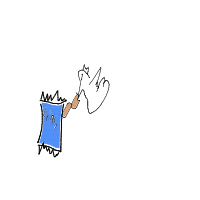 seagull stealing chips drawing by archi in Artbitrator