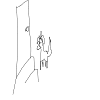 dog waiting at door drawing by aashu_xv in Artbitrator