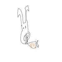 rabbit eating carrot drawing by aashu_xv in Artbitrator