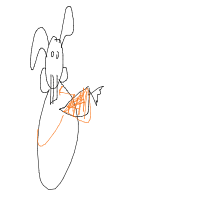 rabbit eating carrot drawing by aashu_xv in Artbitrator