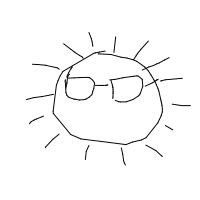 sun wearing sunglasses drawing by kiko in Artbitrator