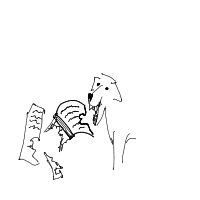 dog ate homework drawing by viceroy in Artbitrator