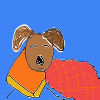 sleepy dog drawing by maximogentini in Artbitrator