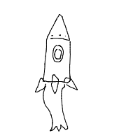 rocket ship drawing by rainbowkitty in Artbitrator