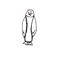 excited penguin drawing by bluewhitelight in Artbitrator
