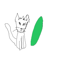 cat vs cucumber drawing by bluewhitelight in Artbitrator