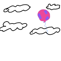 balloon floating away drawing by kalyaaneeh in Artbitrator