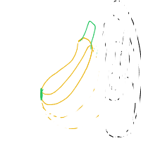 monkey with banana drawing by mmmm in Artbitrator