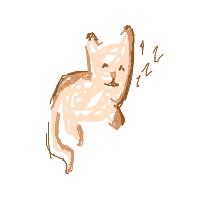 sleeping cat drawing by loraxx in Artbitrator