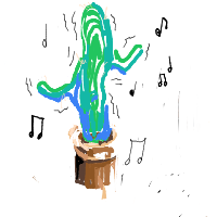 dancing cactus drawing by brzoza in Artbitrator