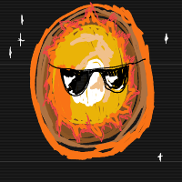 sun wearing sunglasses drawing by brzoza in Artbitrator