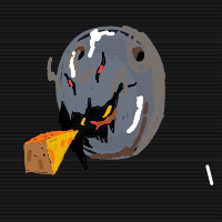 moon eating cheese drawing by brzoza in Artbitrator