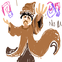 wizard casting a spell drawing by brzoza in Artbitrator