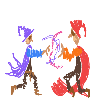 wizard duel drawing by brzoza in Artbitrator